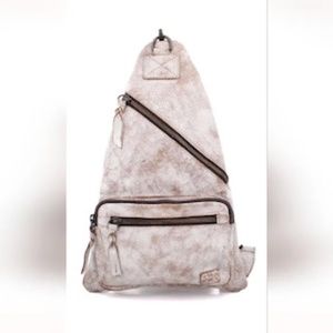 Bed Stu Andie Sling Backpack Bag Purse Nectar Lux White Brown Gold